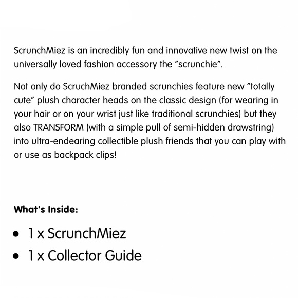 ScrunchMiez Ser. 1 Girl’s Collectible Scrunchies Moose Toys CLASSIC #8 SQUISHIE - Picture 6 of 6